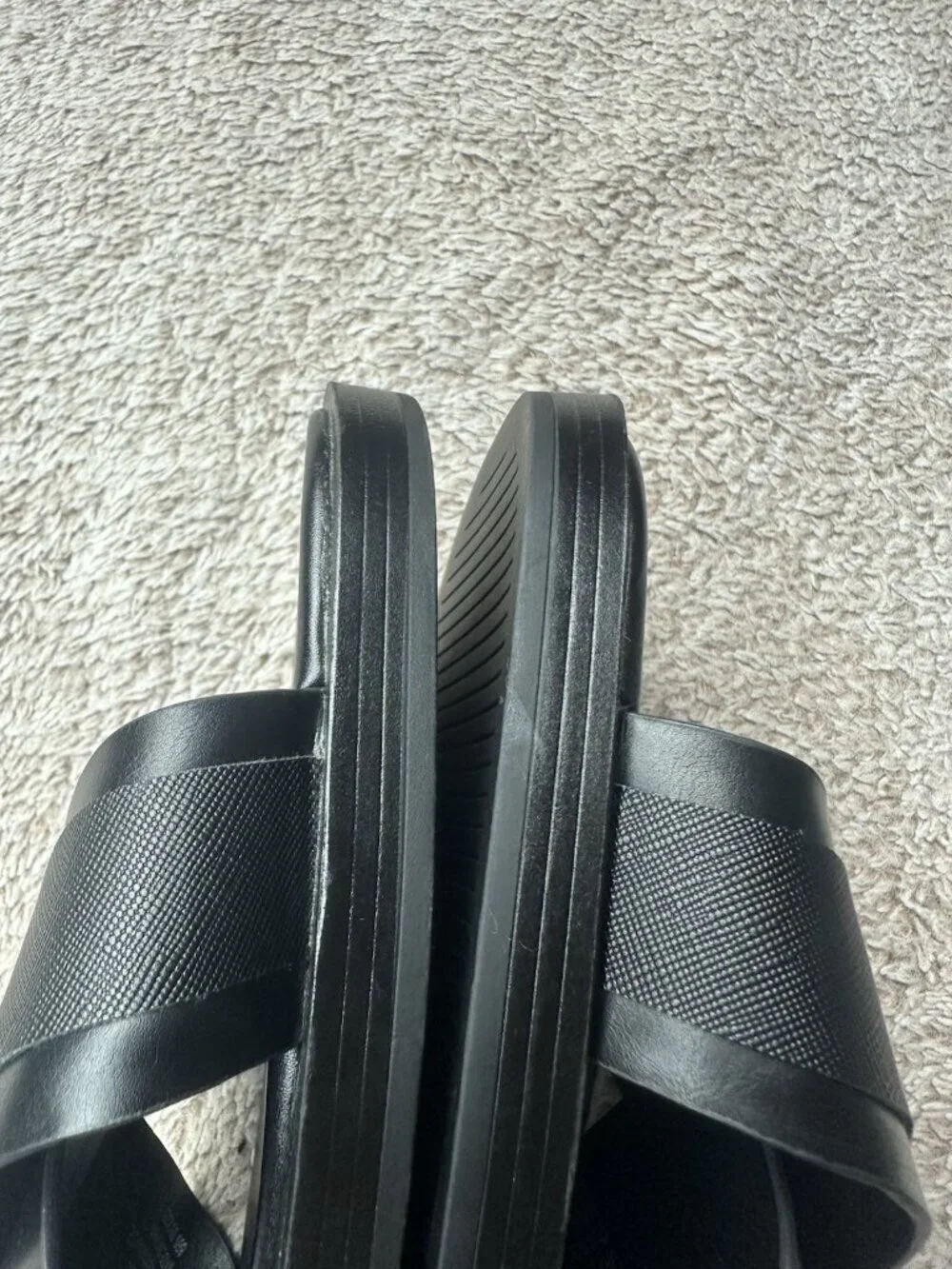 Guess Mens Size 13 Sandals Slides Slip On Shoes Black New